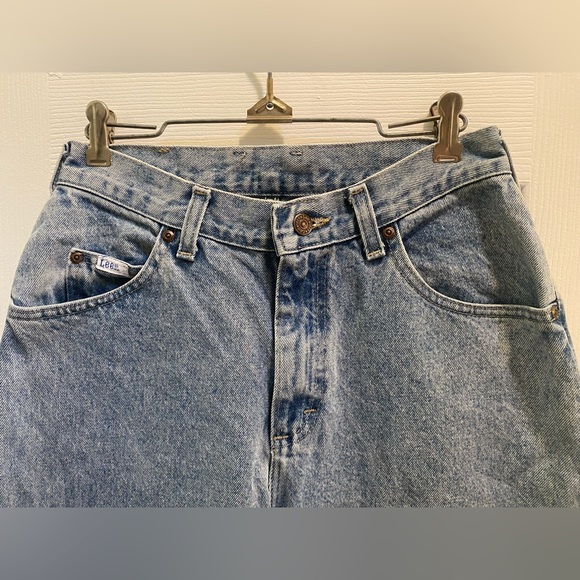 90’s Vintage Lee High-Waisted Acid Wash Mom Jeans 27 W— Grunge Retro Denim - Picture 6 of 12